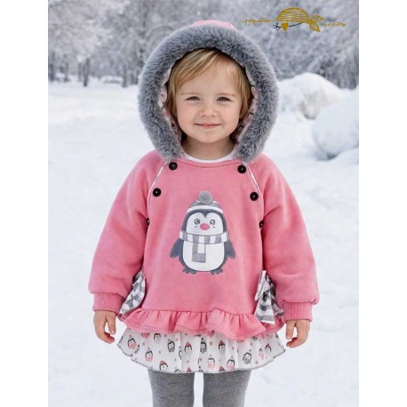 Pequeños Piratas Invierno Conjunto bebé niña Pingüino