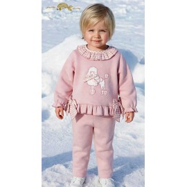 Pequeños Piratas Winter Baby Girl Sport Set Poodle Dog