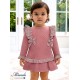 Miranda Winter Baby Girl Pink Dress with Ties