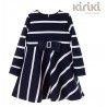 Kiriki Winter Girl Dress Striped Navy