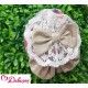 Debesos Winter Girl Pin Flowers Camel