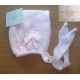 Bonnet with Lace Baby Girl Pink Jose Luis Navarro