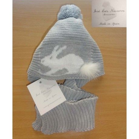 Bonnet Rabbit Baby Gray Jose Luis Navarro