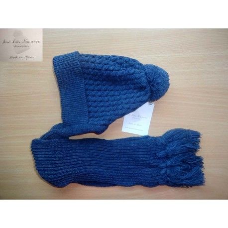 Hat-Scarf Baby Dark Blue Jose Luis Navarro