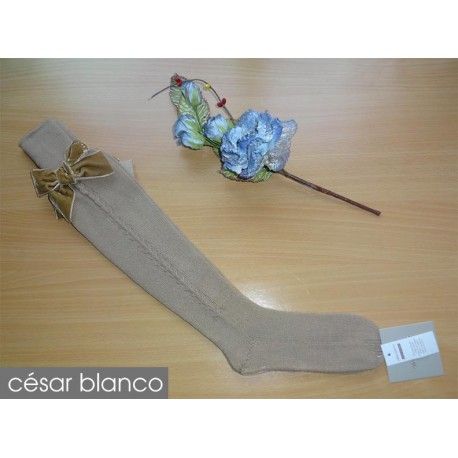 César Blanco Invierno Calzas niña Camel Dibujo