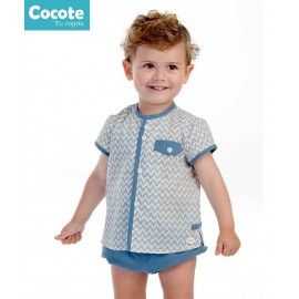 Cocote Verano Conjunto bebé niño Zig Zag Porcelana