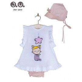 Jose Varon Summer Baby Girl Set Pink Star
