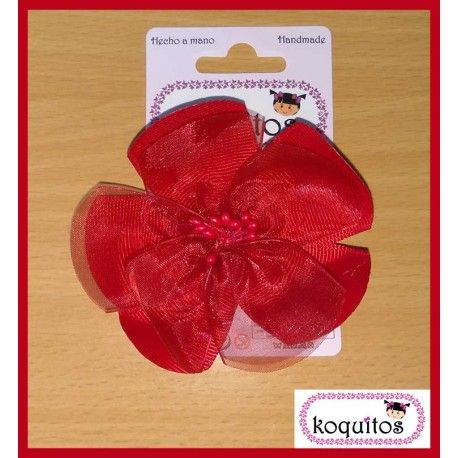 Koquitos Girl Pin Red Flower