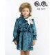José Varón Invierno Vestido niña Turquesa Lazo Blanco