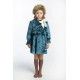 José Varón Invierno Vestido niña Turquesa Lazo Blanco