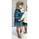 José Varón Winter Girl Dress Turquoise White Lace