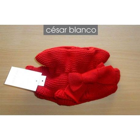 Cesar Blanco Winter Girl Scarf Red