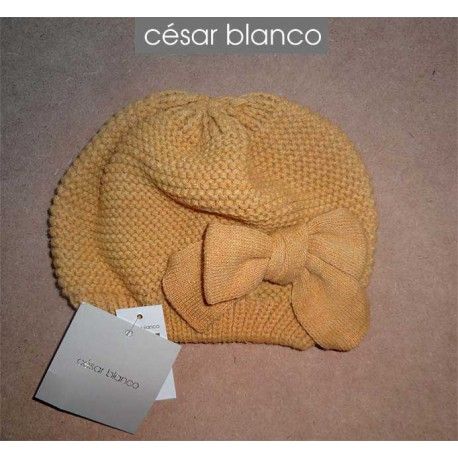 Cesar Blanco Winter Girl Hat Ocher