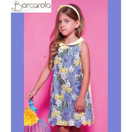 Barcarola Girl Dress Flores