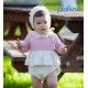 Babiné Invierno Conjunto bebé niña Punto Rosa y Plumeti