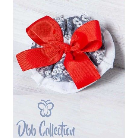 DBB Collection Invierno Pinza niña Gris con Lazo Rojo