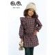 José Varón Winter Girl Dress Red and Green Squares