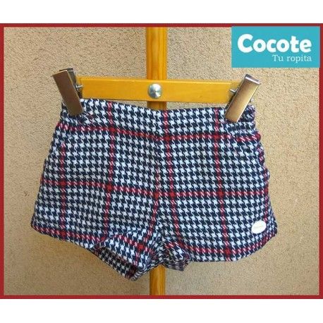 Cocote Winter Girl Shorts Squares Wine