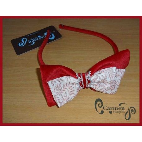 Carmen Vázquez Invierno Diadema Nieve Roja