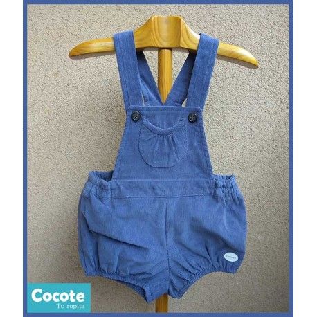 Cocote Winter Baby Boy Romper Corduroy Blue