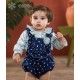 Creaciones Copo Winter Baby Girl Set Navy with Stars
