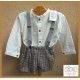 Pipos Invierno Conjunto bebé niño Mostaza Cuadros
