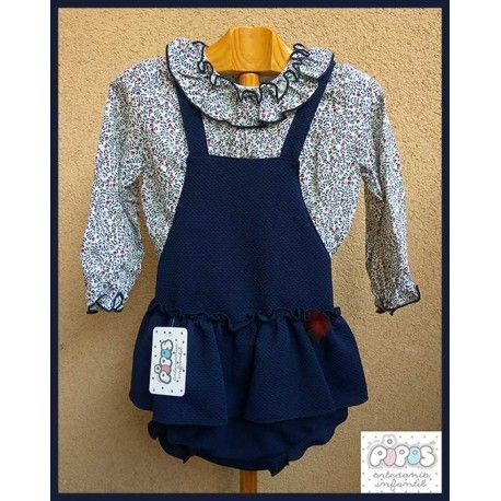 Pipos Winter Baby Girl Set Flowers