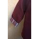 Sardon Winter Baby Girl Wine Coat with Suqared Tie