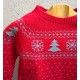 César Blanco Invierno Jersey niño Rojo Árboles