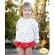 BabyYiro Winter Baby Girl Set Printed and Red