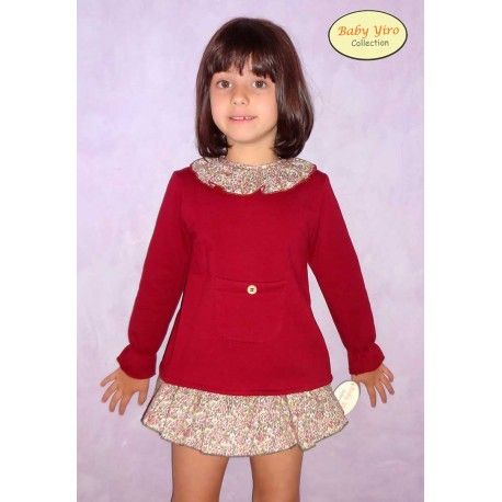 BabyYiro Invierno Conjunto niña Ciruela Liberty