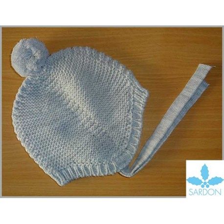 Sardon Baby Gray Hat with Wool Pompom