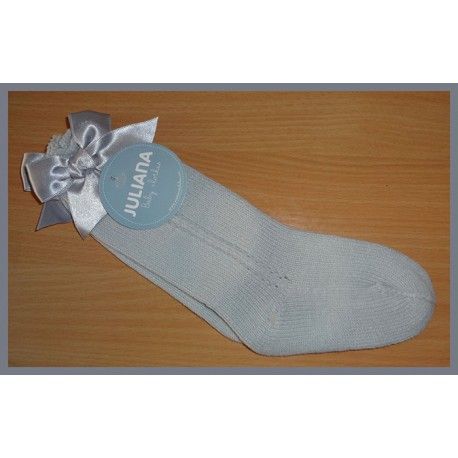 Juliana Baby Girl Gray Socks with Tie