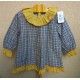 Pipos Winter Baby Girl Dress Ocher Squares