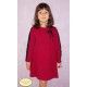 BabyYiro Winter Girl Dress Wine Black Stripe