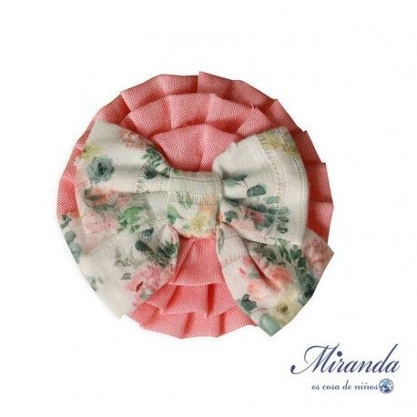 Miranda Summer Girl Pin Pink and Flowers