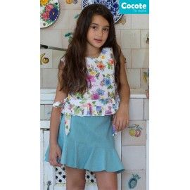 Cocote Summer Girl Set Print Flowers