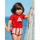Juliana Verano Conjunto bebé niño Rojo con Barco