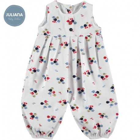 Juliana Summer Baby Romper White with Fishes