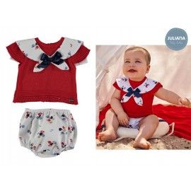 Juliana Verano Conjunto bebé niño Rojo y Peces
