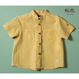 Jose Varon Summer Baby Boy Shirt Yellow Stripes