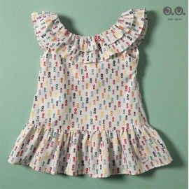 Jose Varon Summer Girl White Dress with Skulls