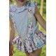 Creaciones Copo Verano Conjunto niña Rayas y Flores