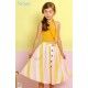 Foque Summer Girl Set Mustard and Stripes