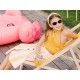 Foque Summer Girl Set Mustard and Stripes