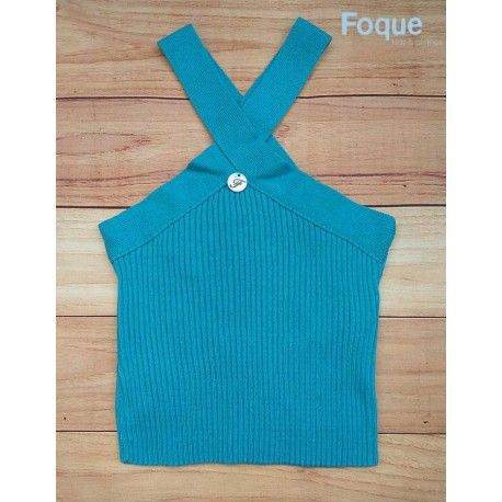 Foque Verano Top niña Turquesa