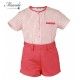 Miranda Summer Baby Boy Set Red Stripes