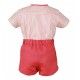 Miranda Verano Conjunto bebé y niño Rayas Rojas