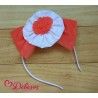 Debesos Winter Girl Headband White and Coral