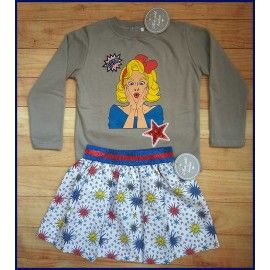 Mon Petit Bonbon Invierno Conjunto niña Estrellas